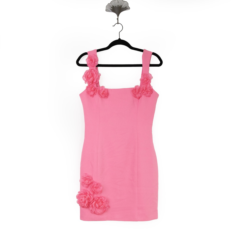 NWT Elliatt Trompe 3D Flower Detail Mini Dress Pink $200 - Size M - Picture 7 of 13